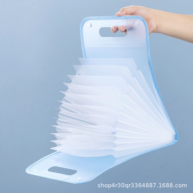 A4 Portable Organ Bag Student Folder Multi-Layer Vertical Classification Subject Organizing Artifact Book Test Paper Storage Bag - Image 5